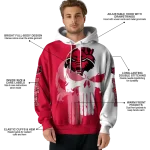 arkansas state red wolves graphic punisher scarlet white hoodie best selling