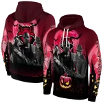 arkansas state red wolves halloween vibes scarlet black hoodie best selling