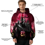 arkansas state red wolves halloween vibes scarlet black hoodie best selling