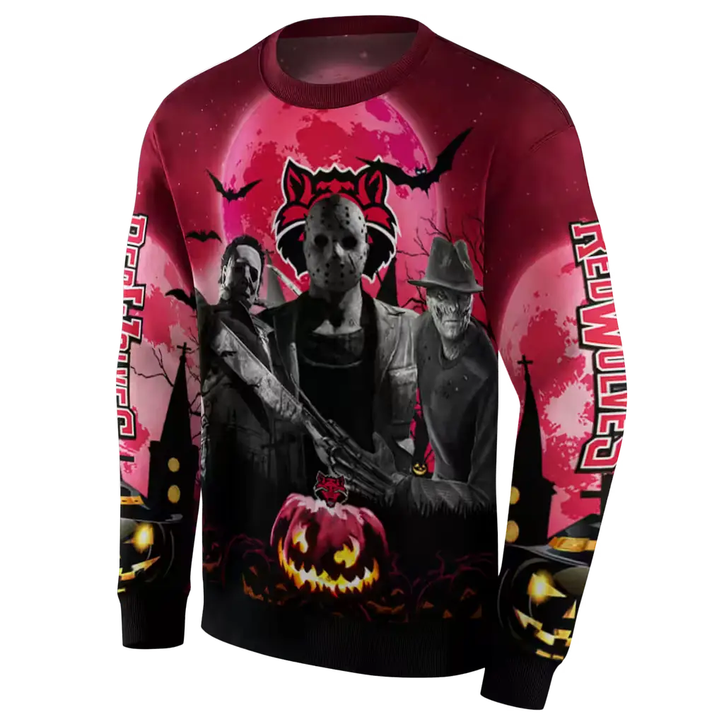 arkansas state red wolves halloween vibes scarlet black hoodie new arrival arkansas state red wolves halloween vibes scarlet black hoodie new arrival