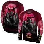 arkansas state red wolves halloween vibes scarlet black hoodie best selling