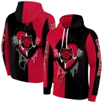 arkansas state red wolves heartbeat graphic scarlet hoodie best selling