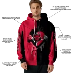 arkansas state red wolves heartbeat graphic scarlet hoodie best selling