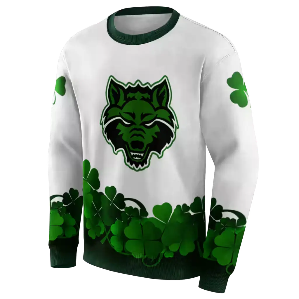 arkansas state red wolves lucky motif white green hoodie new arrival arkansas state red wolves lucky motif white green hoodie new arrival