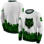 arkansas state red wolves lucky motif white green hoodie best selling