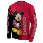 arkansas state red wolves mickey mouse scarlet black hoodie best selling