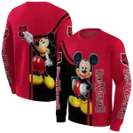 arkansas state red wolves mickey mouse scarlet black hoodie best selling