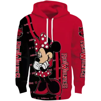 arkansas state red wolves minnie mouse scarlet hoodie best selling