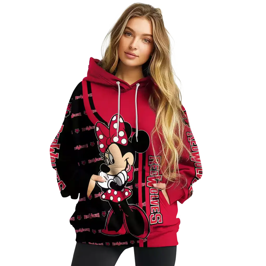 arkansas state red wolves minnie mouse scarlet hoodie high quality arkansas state red wolves minnie mouse scarlet hoodie high quality
