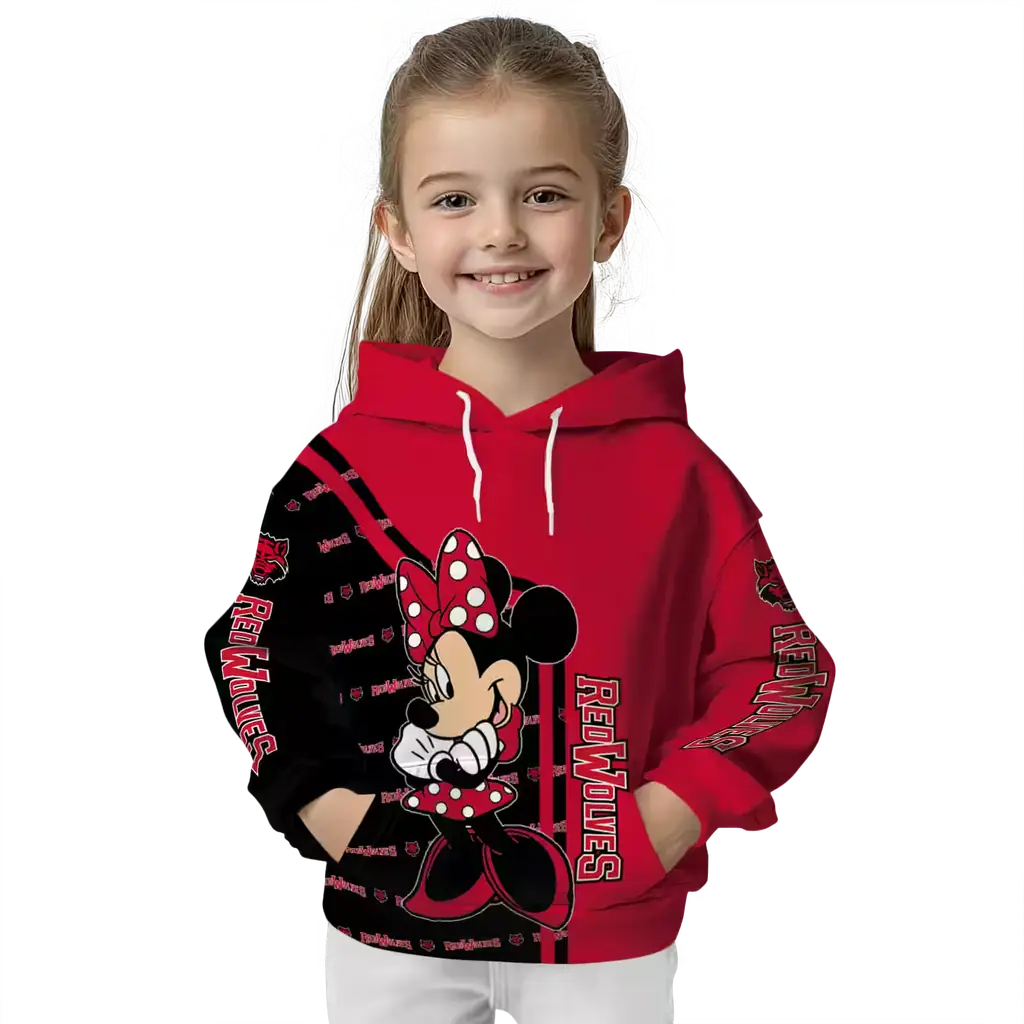 arkansas state red wolves minnie mouse scarlet hoodie top rated arkansas state red wolves minnie mouse scarlet hoodie top rated