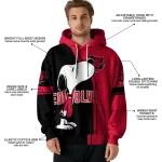 arkansas state red wolves playful snoopy scarlet hoodie best selling