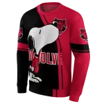 arkansas state red wolves playful snoopy scarlet hoodie best selling