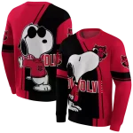 arkansas state red wolves playful snoopy scarlet hoodie best selling