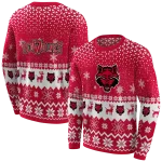 arkansas state red wolves reindeer motif scarlet hoodie best selling
