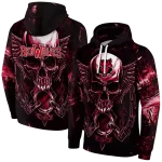 arkansas state red wolves skull artwork scarlet black hoodie best selling