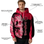 arkansas state red wolves skull motif scarlet black hoodie best selling