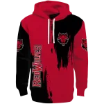 arkansas state red wolves splatter effect scarlet hoodie best selling