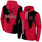 arkansas state red wolves splatter effect scarlet hoodie best selling