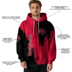 arkansas state red wolves splatter effect scarlet hoodie best selling
