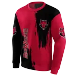 arkansas state red wolves splatter effect scarlet hoodie best selling