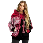 arkansas state red wolves sugar skull scarlet black hoodie best selling