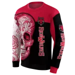 arkansas state red wolves sugar skull scarlet black hoodie best selling