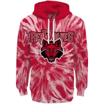 arkansas state red wolves tie dye pattern scarlet hoodie best selling