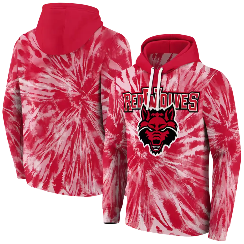 arkansas state red wolves tie dye pattern scarlet hoodie fashion forward arkansas state red wolves tie dye pattern scarlet hoodie fashion forward