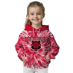 arkansas state red wolves tie dye pattern scarlet hoodie best selling