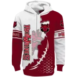 arkansas state red wolves triangular pattern scarlet white hoodie best selling