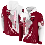 arkansas state red wolves triangular pattern scarlet white hoodie best selling