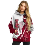 arkansas state red wolves triangular pattern scarlet white hoodie best selling
