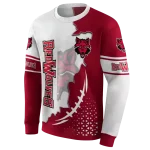 arkansas state red wolves triangular pattern scarlet white hoodie best selling