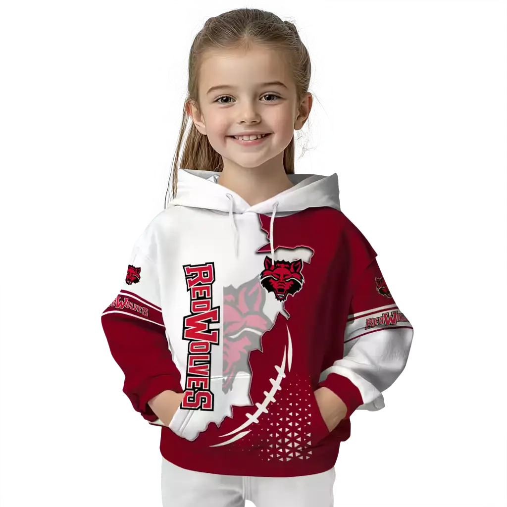 arkansas state red wolves triangular pattern scarlet white hoodie top rated arkansas state red wolves triangular pattern scarlet white hoodie top rated