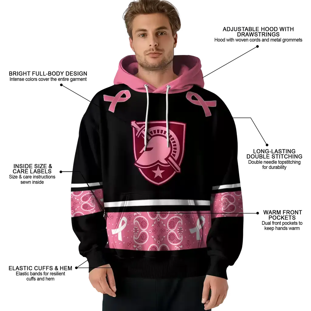 army black knights awareness ribbon black pink hoodie latest model army black knights awareness ribbon black pink hoodie latest model