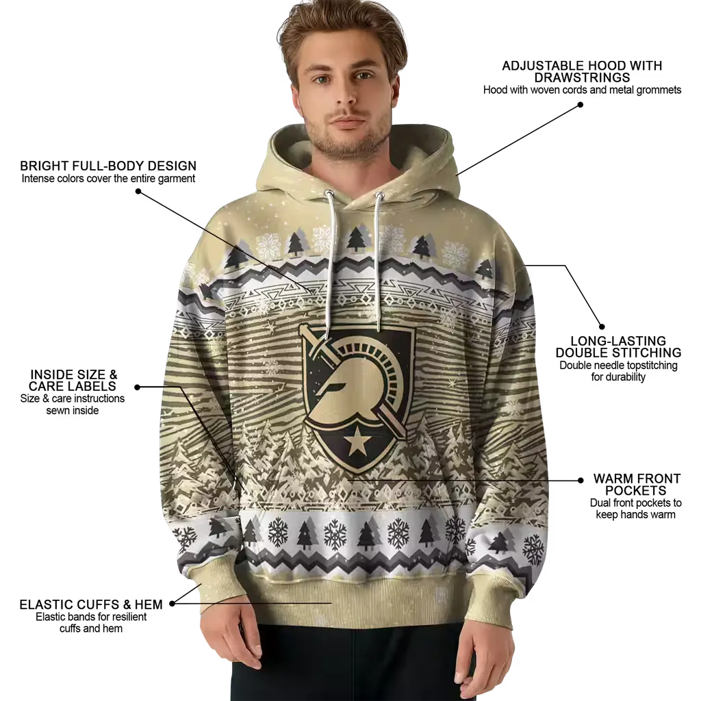 army black knights christmas trees gold hoodie latest model army black knights christmas trees gold hoodie latest model