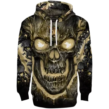 army black knights demonic skull gold black hoodie best selling