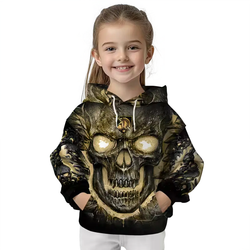 army black knights demonic skull gold black hoodie top rated army black knights demonic skull gold black hoodie top rated