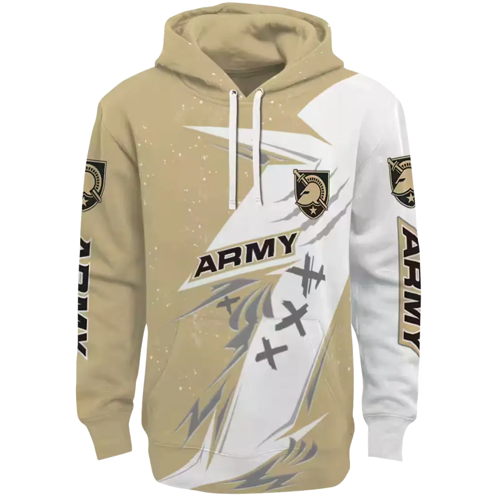 army black knights dynamic slash gold white hoodie best selling army black knights dynamic slash gold white hoodie best selling