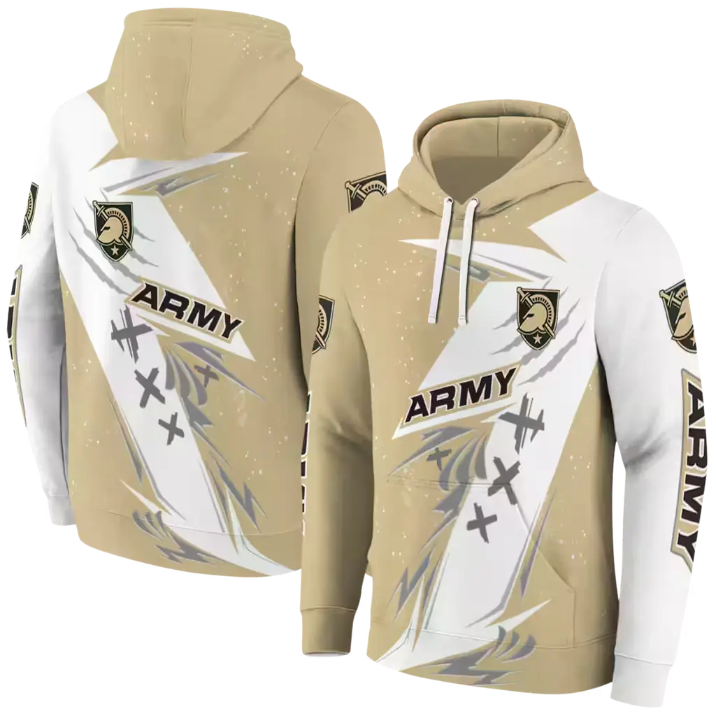 army black knights dynamic slash gold white hoodie fashion forward army black knights dynamic slash gold white hoodie fashion forward