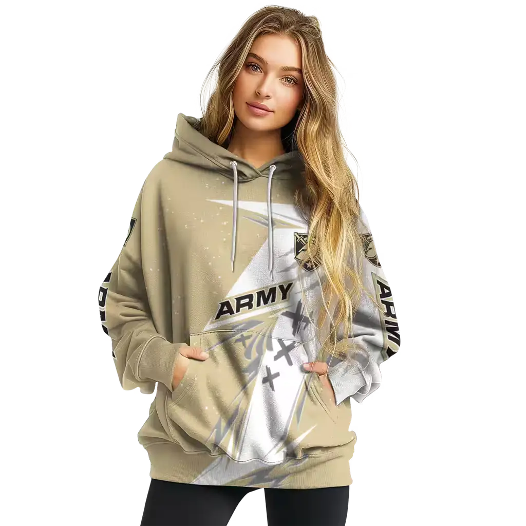army black knights dynamic slash gold white hoodie high quality army black knights dynamic slash gold white hoodie high quality