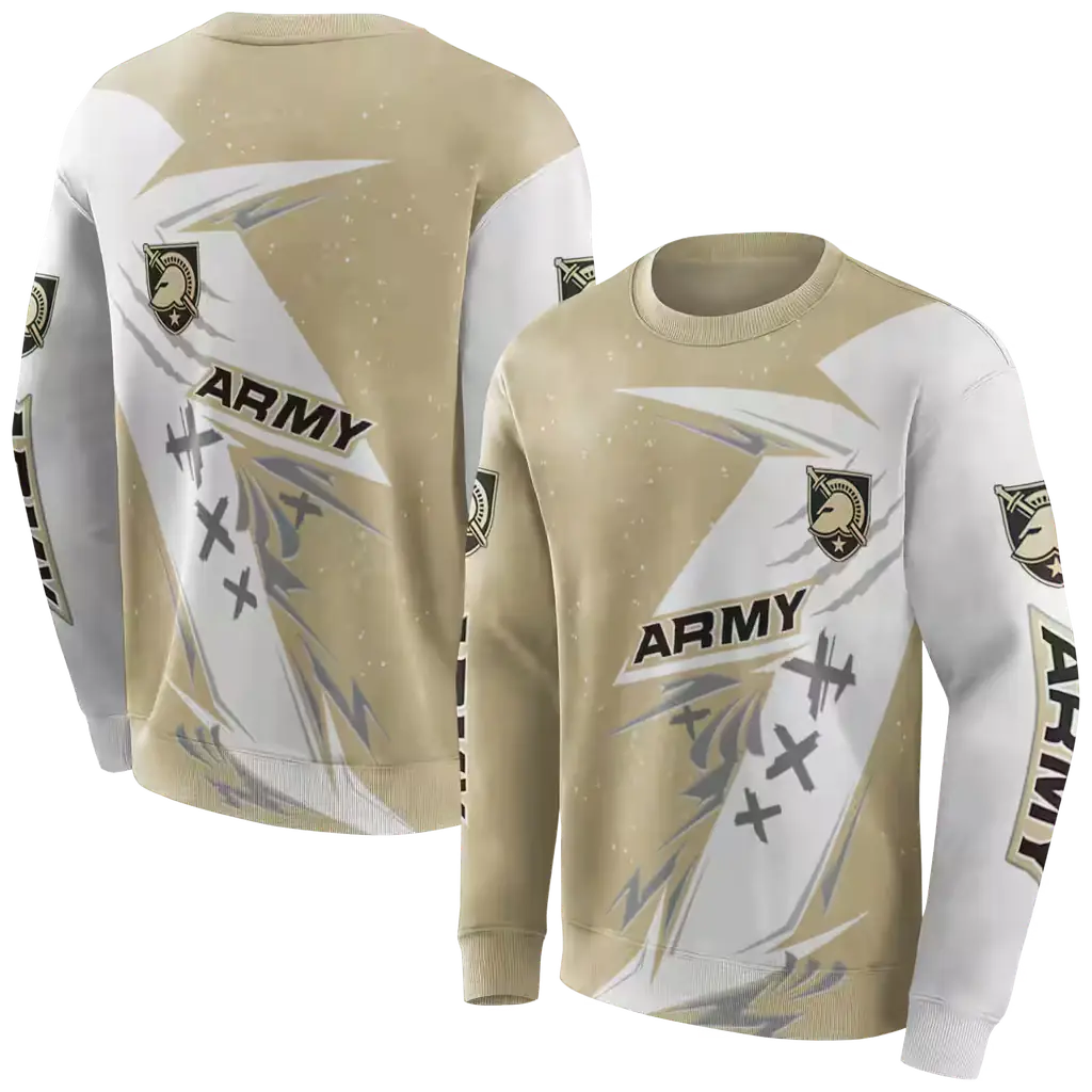 army black knights dynamic slash gold white hoodie premium grade army black knights dynamic slash gold white hoodie premium grade