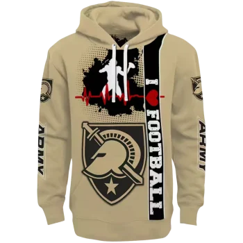 army black knights football heartbeat gold hoodie best selling