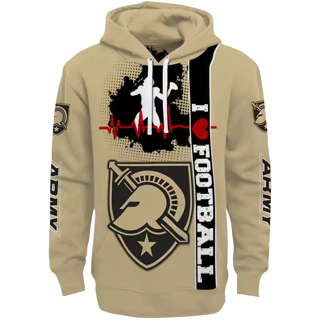 army black knights football heartbeat gold hoodie best selling army black knights football heartbeat gold hoodie best selling