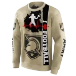 army black knights football heartbeat gold hoodie best selling