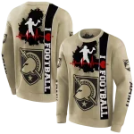 army black knights football heartbeat gold hoodie best selling