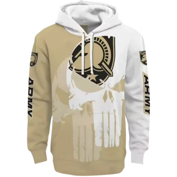 army black knights graphic punisher gold white hoodie best selling