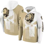 army black knights graphic punisher gold white hoodie best selling