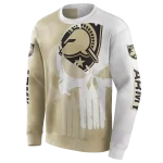 army black knights graphic punisher gold white hoodie best selling