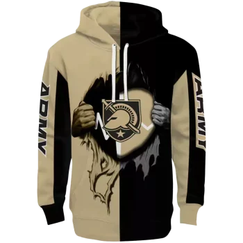 army black knights heartbeat graphic gold hoodie best selling